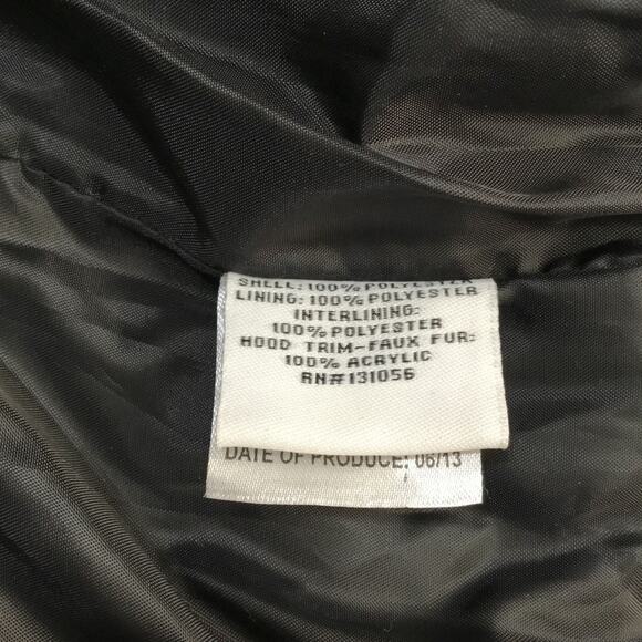 KC Collections Leopard Print Puffer Vest Faux Fur Zip Off Hood Size M (10) NWT - Picture 8 of 10